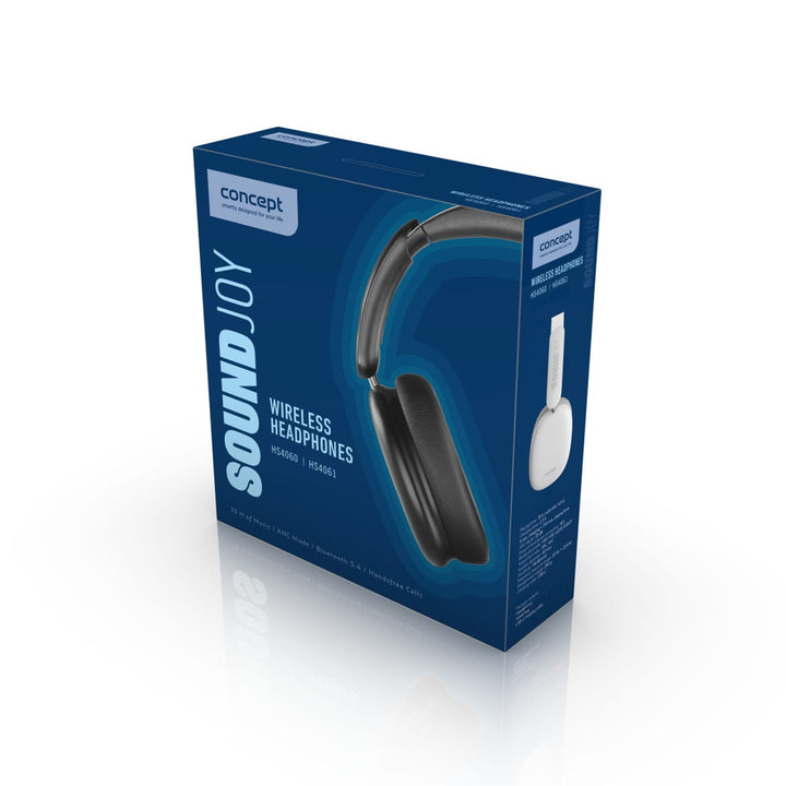 Căști in-ear wireless Concept SoundJoy, până la 70 de ore timp de redare, Bluetooth 5.4, încărcare rapidă, anulare activă a zgomotului până la 33dB, negru, HS4060