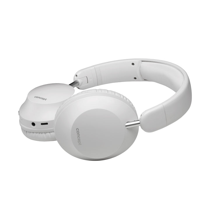Căști in-ear wireless Concept SoundJoy, până la 45 de ore timp de redare, Bluetooth 6.0, încărcare rapidă, anulare activă a zgomotului până la 18dB, alb, HS4081