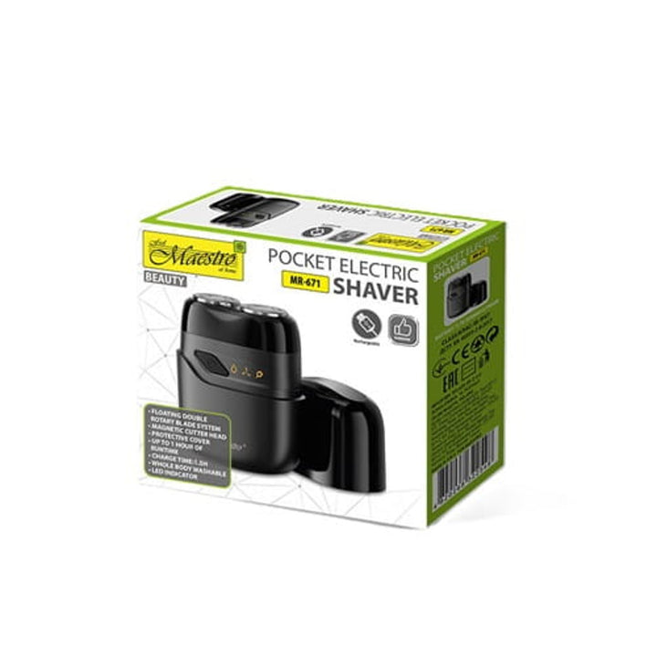 Aparat de ras electric Maestro, 2 capete, încărcare USB C, timp de funcționare până la 60 de minute, curățare ușoară, MR-671