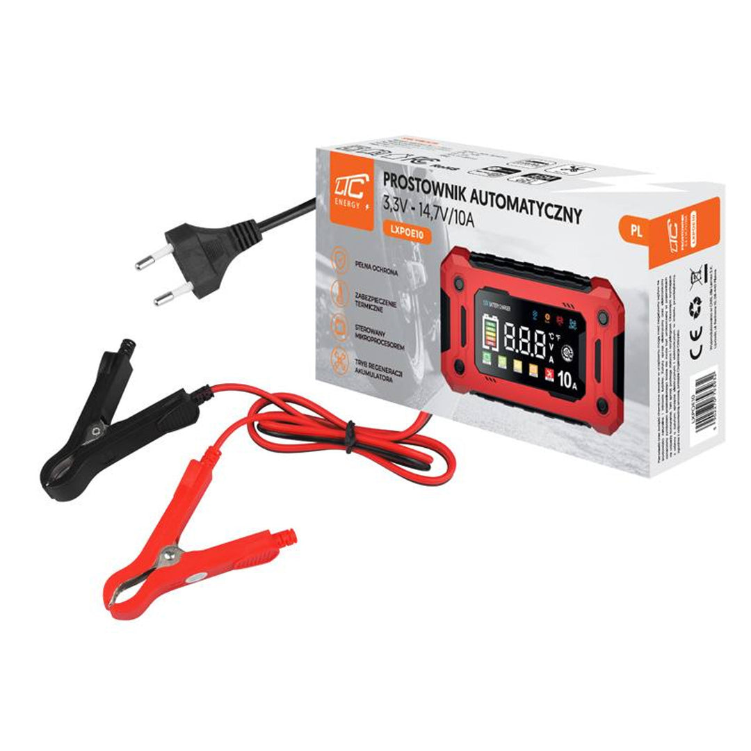 Rectificator baterie LTC Energy, 3.3-14.7V, 10A, AGM/GEL/LiFePO4, mod automat, LXPOE10
