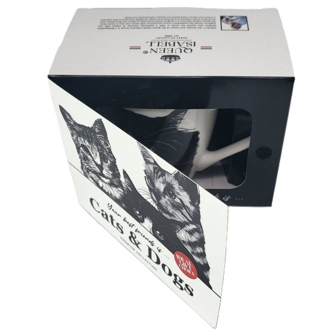 Cană de porțelan Regina Isabel, pisică europeană, 350ml, Q1-05218