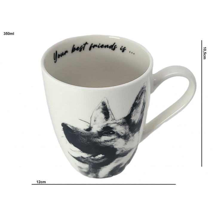 Cană din porțelan Queen Isabel, ciobănesc german, 350ml, Q1-05232