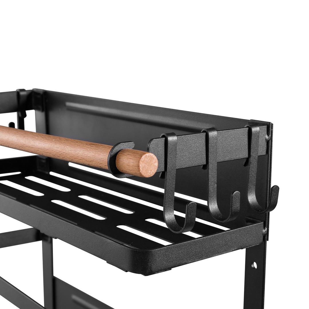 Maclean raft magnetic pentru frigider / mașină de spălat, negru, 12kg max, MC-910, 4 bucăți