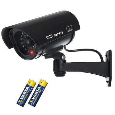 Cameră falsă cu LED intermitent IR1100 B IR extern + 2x baterii Varta Industrial AA