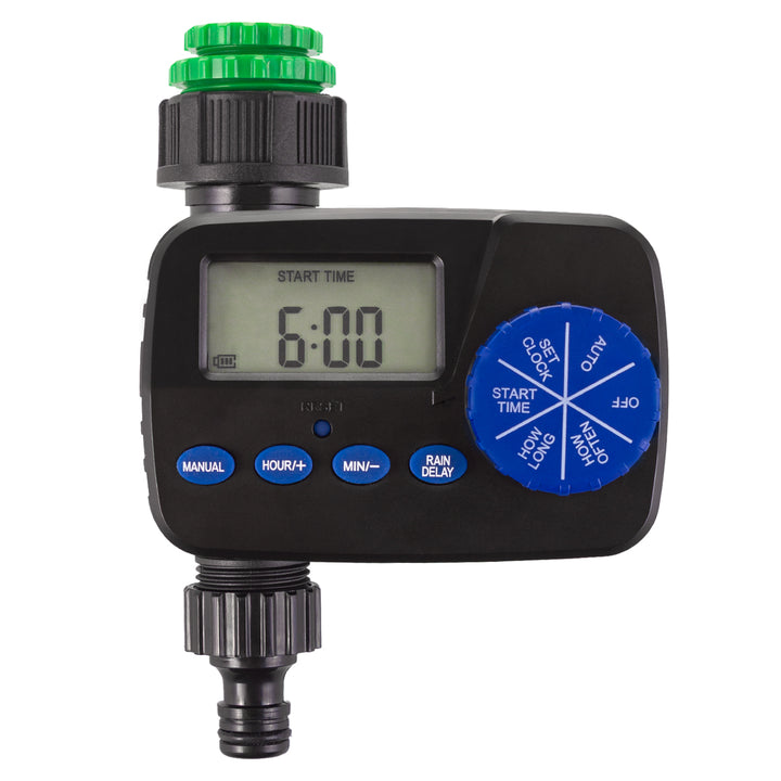 Controler electronic de irigare GreenBlue, programator, sursă de alimentare 2x1.5V AA, GB390 + 2x Varta Industrial baterie alcalină AA