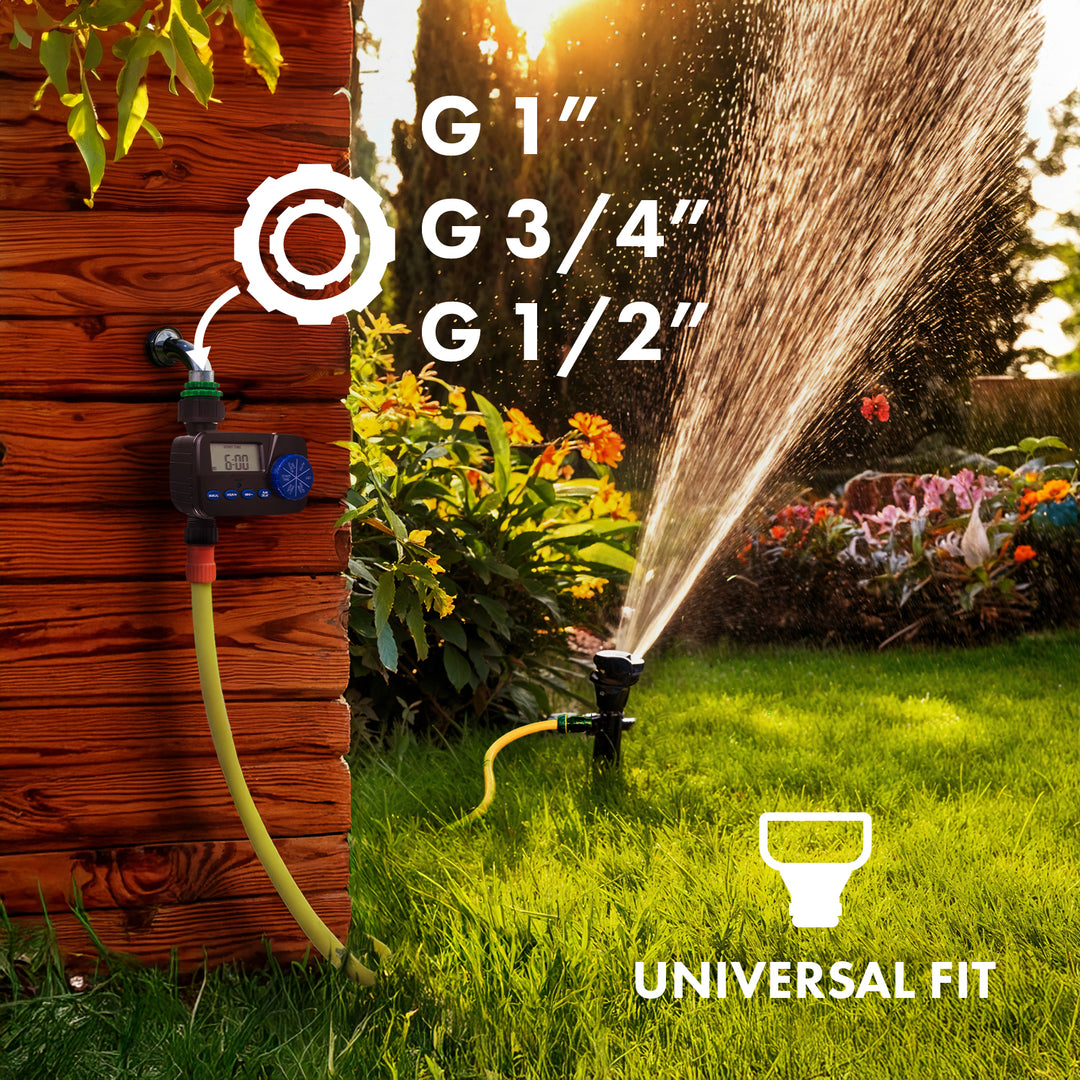 Controler electronic de irigare GreenBlue, programator, sursă de alimentare 2x1.5V AA, GB390 + 2x Varta Industrial baterie alcalină AA