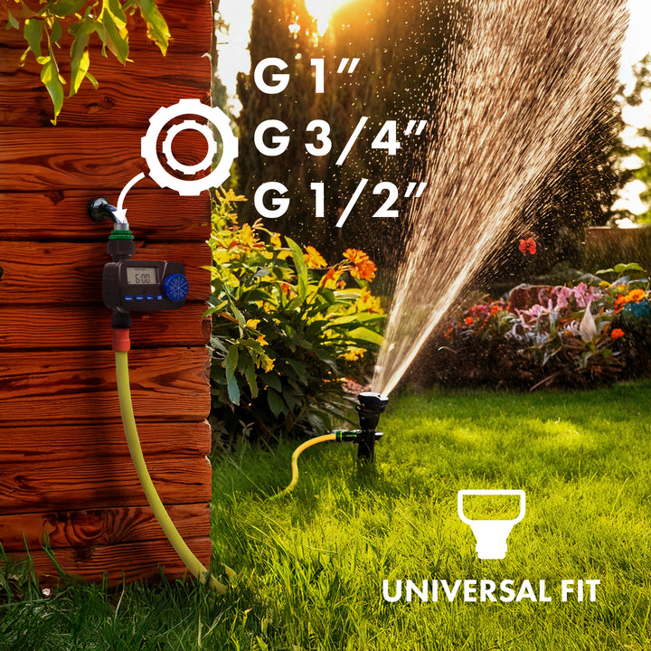 Controler electronic de irigare GreenBlue, programator, sursă de alimentare 2x1.5V AA, GB390 + 2x Varta Industrial baterie alcalină AA