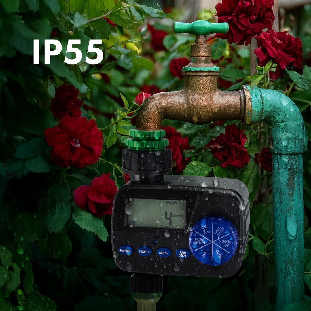 Controler electronic de irigare GreenBlue, programator, sursă de alimentare 2x1.5V AA, GB390 + 2x Varta Industrial baterie alcalină AA