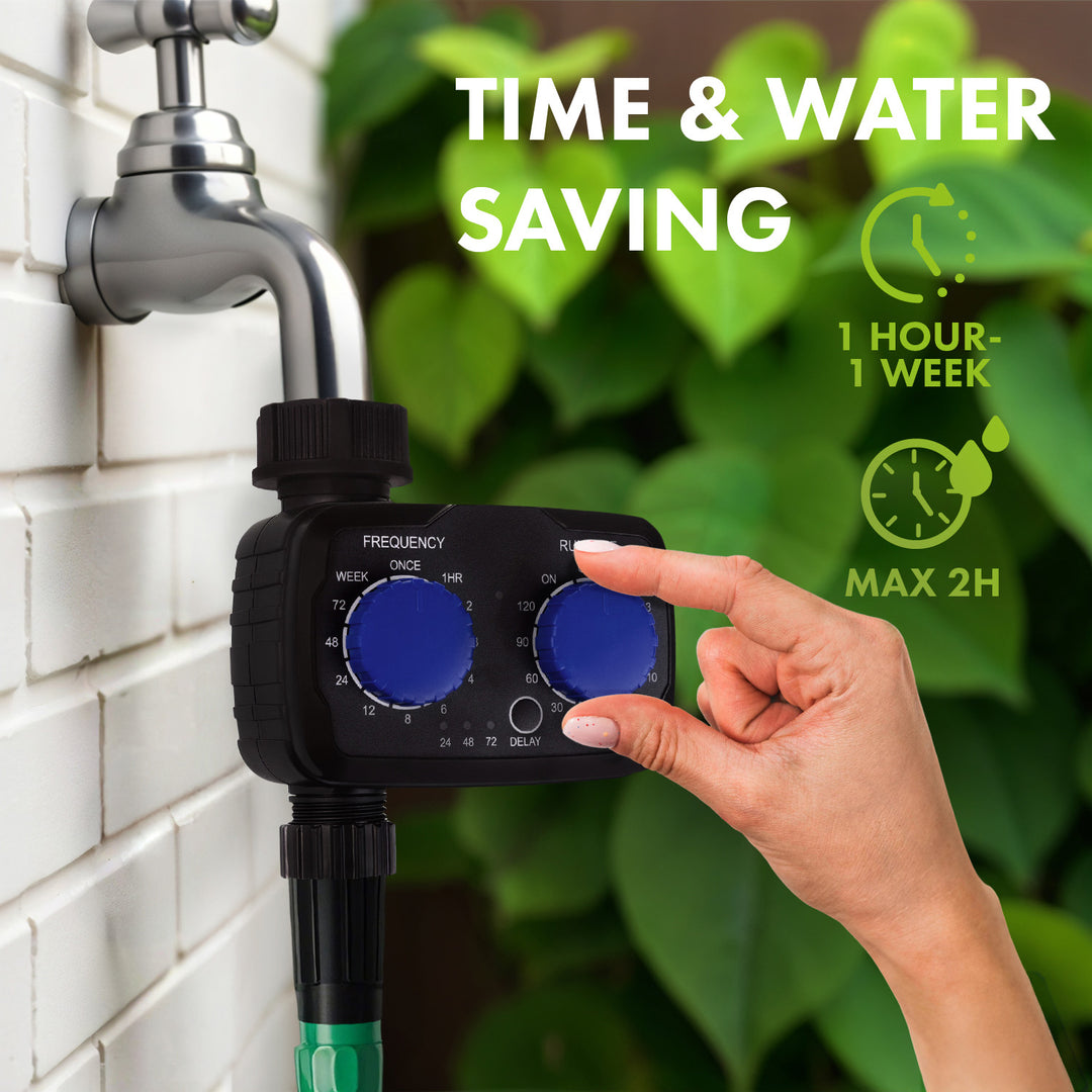 Controler electronic de irigare GreenBlue, programator, sursă de alimentare 2x 1.5V AA, GB391 + 2x Varta Industrial baterii alcaline AA