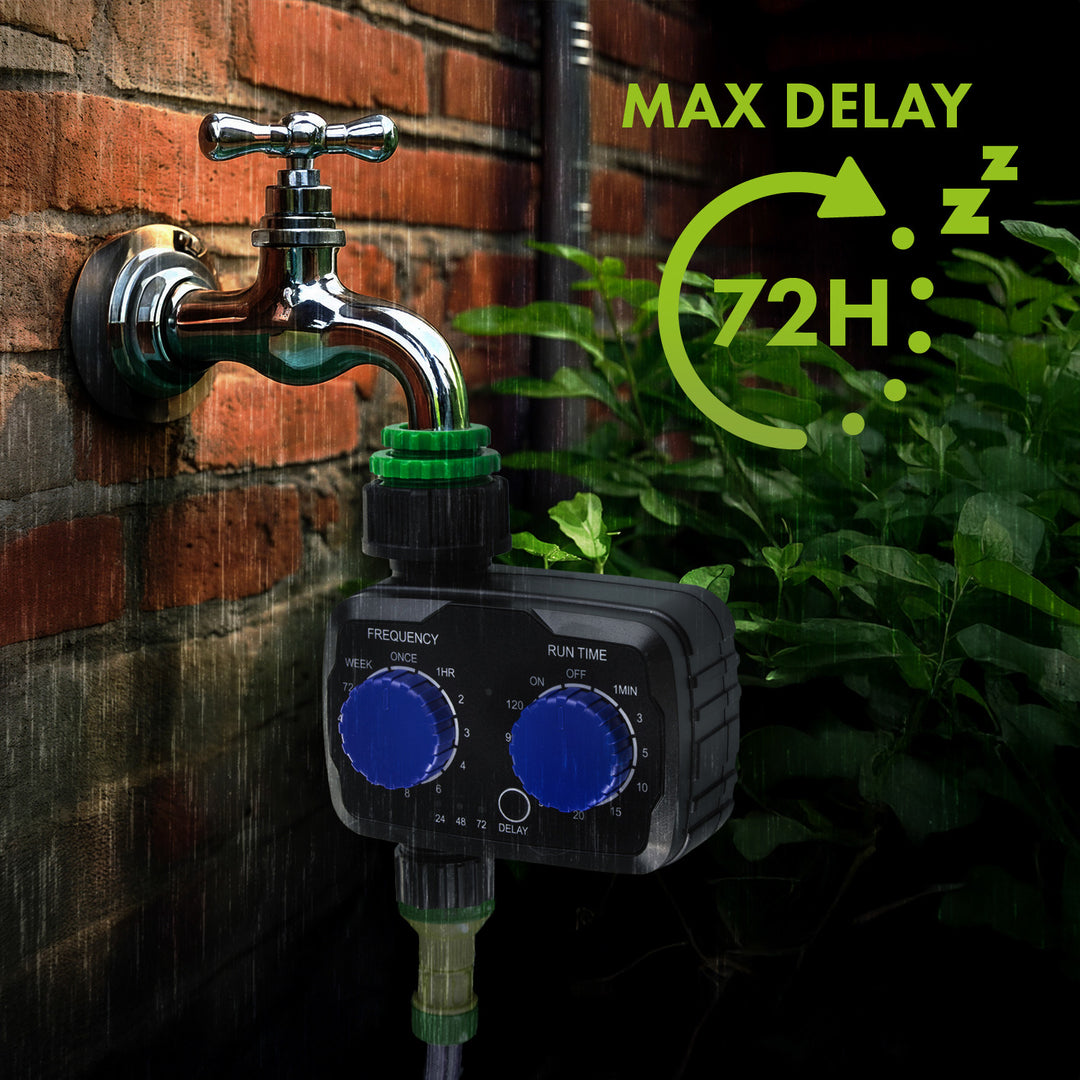 Controler electronic de irigare GreenBlue, programator, sursă de alimentare 2x 1.5V AA, GB391 + 2x Varta Industrial baterii alcaline AA