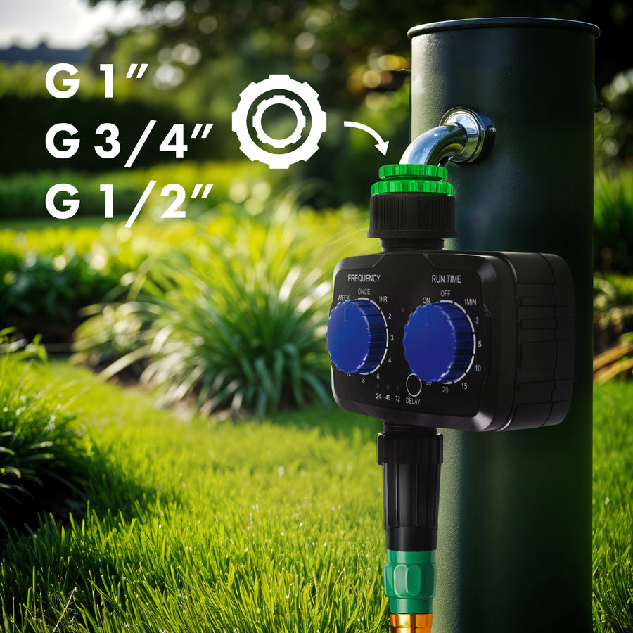 Controler electronic de irigare GreenBlue, programator, sursă de alimentare 2x 1.5V AA, GB391 + 2x Varta Industrial baterii alcaline AA