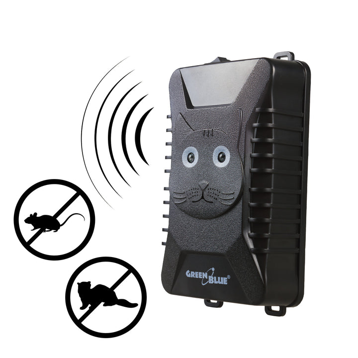 Detector de rozătoare și marte GreenBlue GB725 cu ultrasunete și LED + 4 baterii AA Varta Industrial