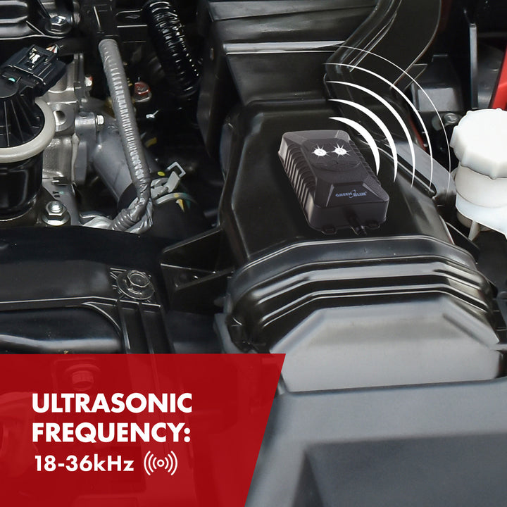 Detector de rozătoare și marte GreenBlue GB725 cu ultrasunete și LED + 4 baterii AA Varta Industrial