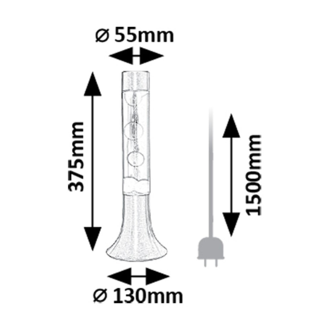Rabalux Lampă cu lavă LED, 25W, 3000 K, portocalie, Poppilol