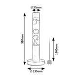 Lampa lava LED Rabalux, 25 W, 3000 K, ceară neagră, Lavastic