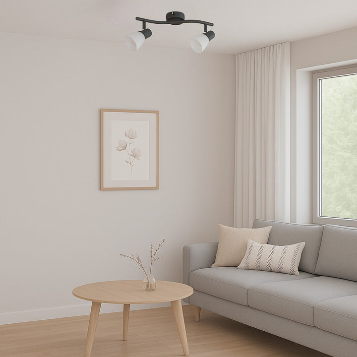 Rabalux plafonieră, spot, 2x E14 filet bec, IP20, negru, Soma