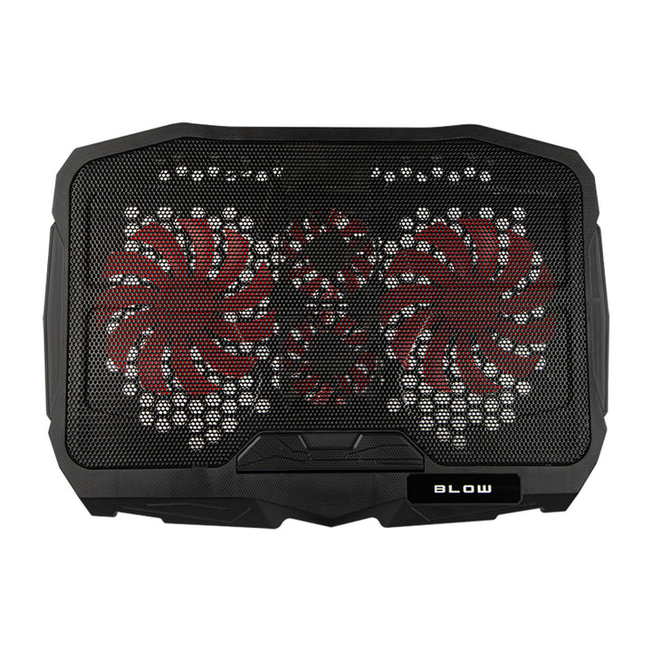 Suport de răcire pentru laptop Blow Hurricane, patru ventilatoare, iluminare roșie, hub USB încorporat
