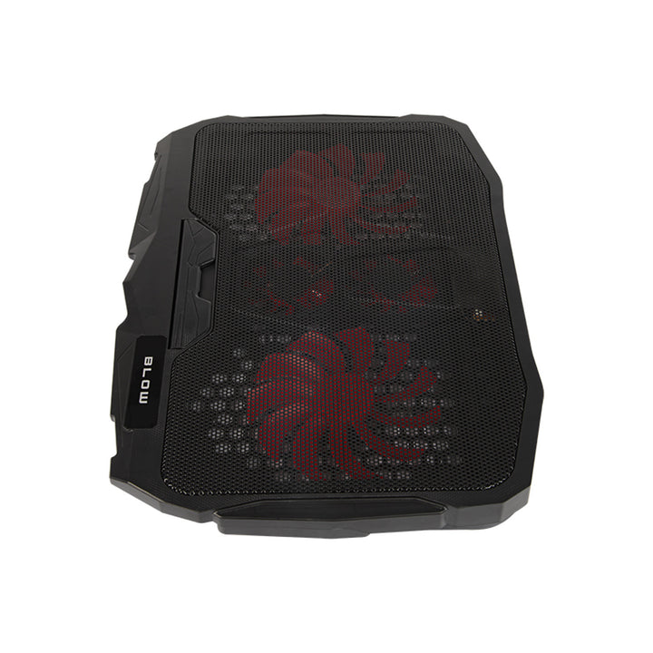 Suport de răcire pentru laptop Blow Hurricane, patru ventilatoare, iluminare roșie, hub USB încorporat