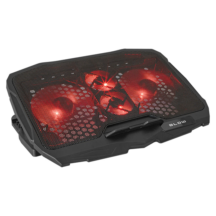Suport de răcire pentru laptop Blow Hurricane, patru ventilatoare, iluminare roșie, hub USB încorporat