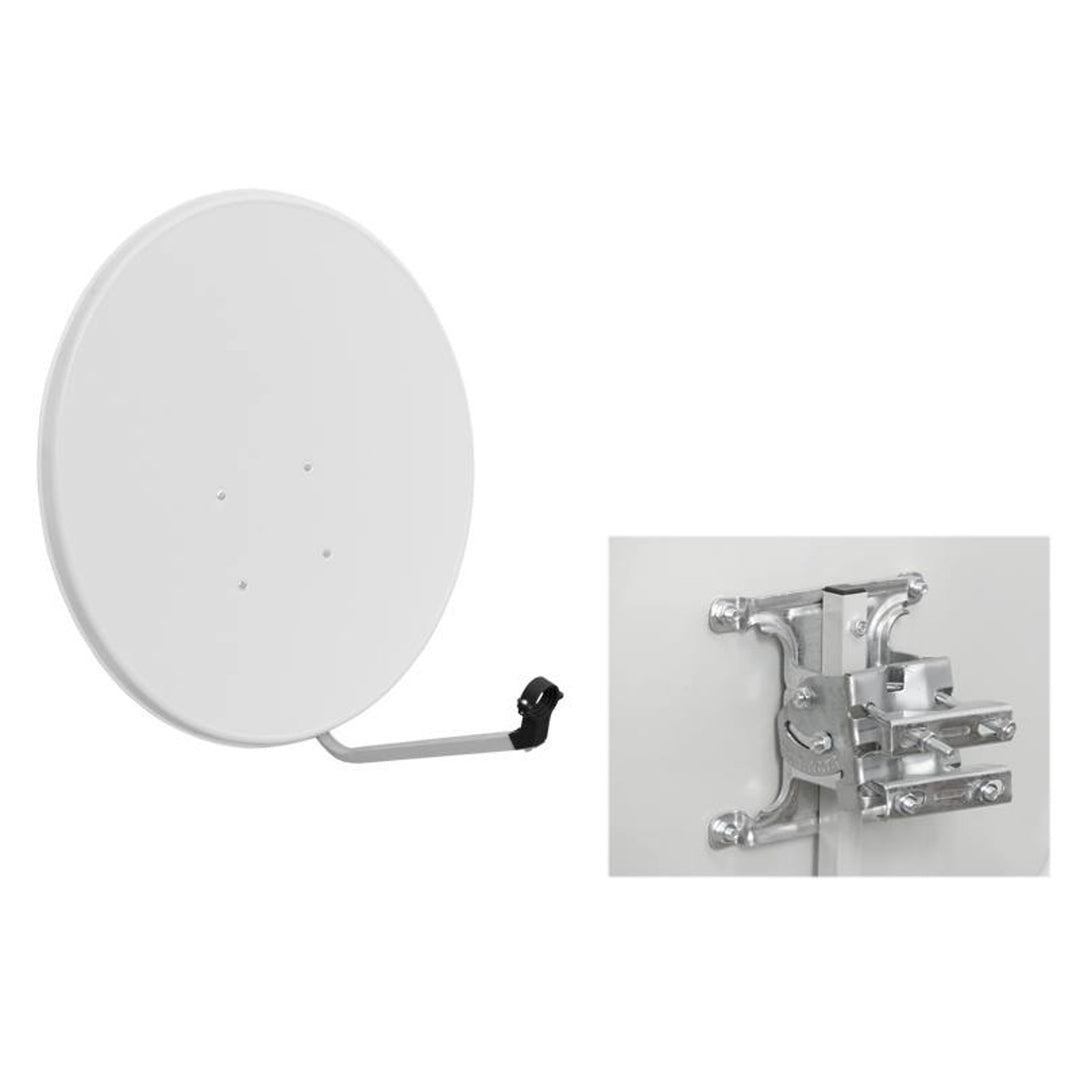 Antenă satelit LTC, 90cm, alb, rezistență mecanică ridicată, LXSAT952
