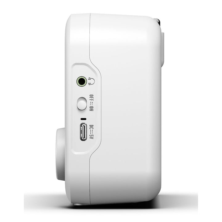 Radio portabil Blaupunkt, radio digital DAB+ și tuner FM, Bluetooth, ieșire pentru căști, afișaj color de 2,4 inch, funcție ceas și alarmă, alimentat cu baterii și reîncărcabil prin USB-C, DR8WH