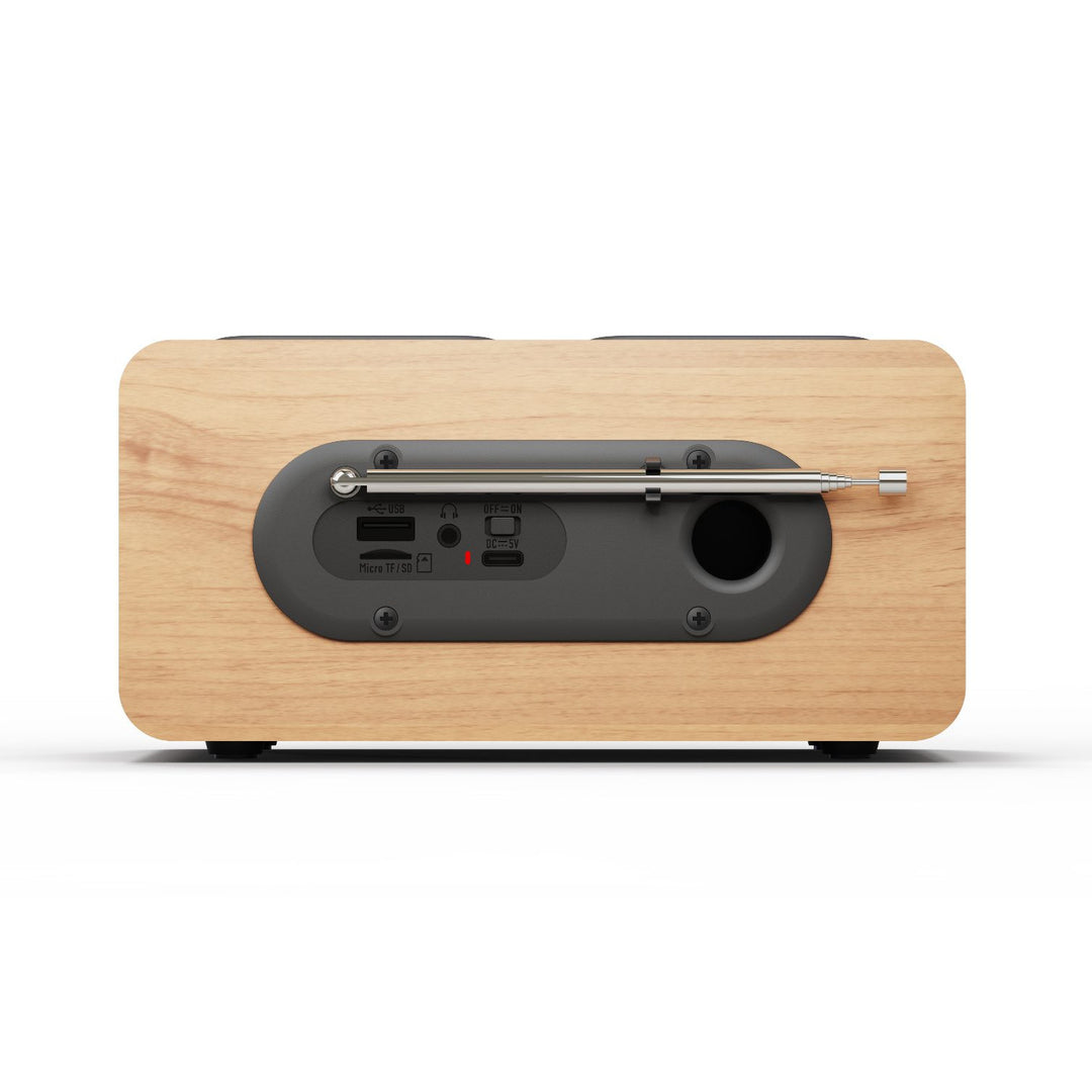 Radio portabil Blaupunkt, radio digital DAB+ și tuner FM, Bluetooth, ieșire pentru căști, player USB și microSD, afișaj LCD, funcție ceas și alarmă, alimentat de o baterie reîncărcabilă USB-C, DR10CR