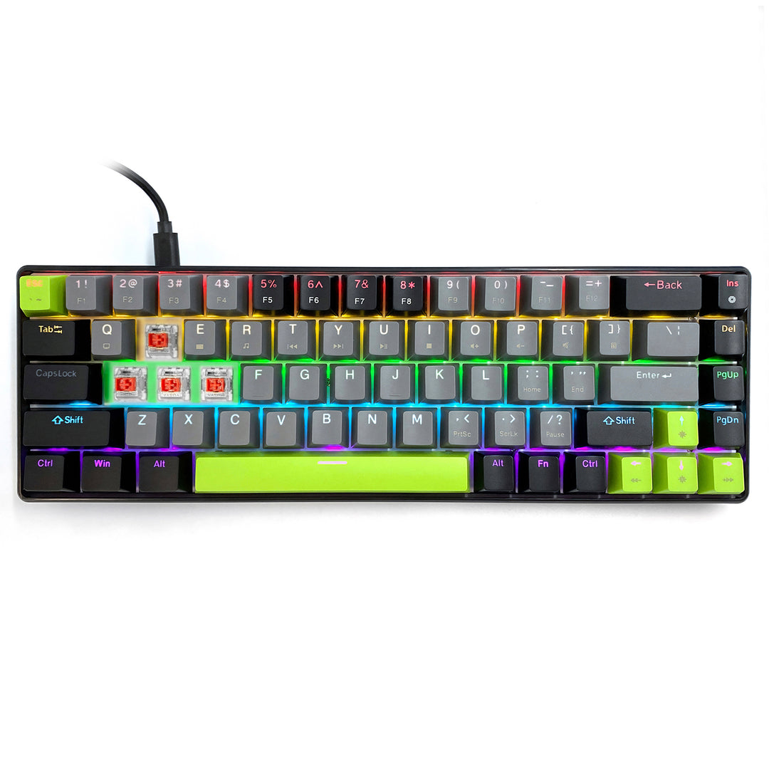 Tastatură mecanică 60% RED CORE MX60 MT1260, iluminare taste, Mediatech