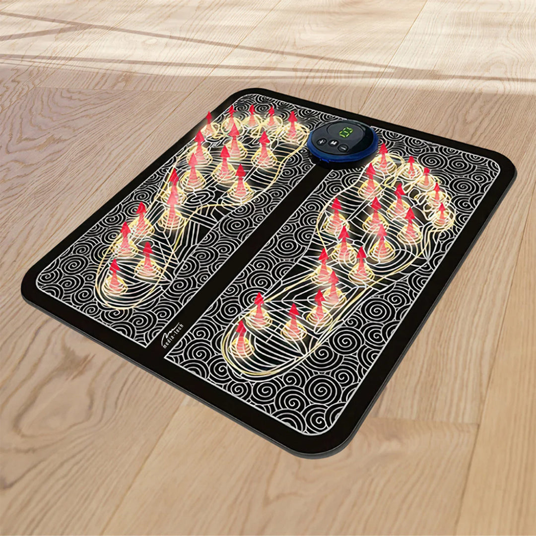 Dispozitiv de masaj pentru picioare Media-Tech, masaj cu electrostimulare EMS, 8 moduri, 19 niveluri de intensitate, MT6527