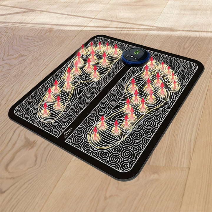 Dispozitiv de masaj pentru picioare Media-Tech, masaj cu electrostimulare EMS, 8 moduri, 19 niveluri de intensitate, MT6527