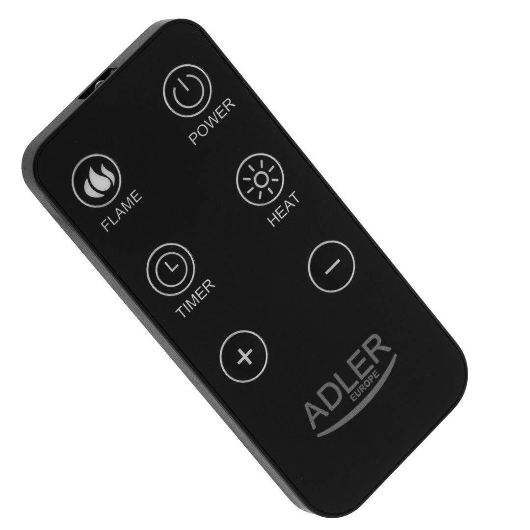 Șemineu electric LED cu telecomandă, 2 puteri de încălzire 1000W/2000W, termostat, Adler AD 7755