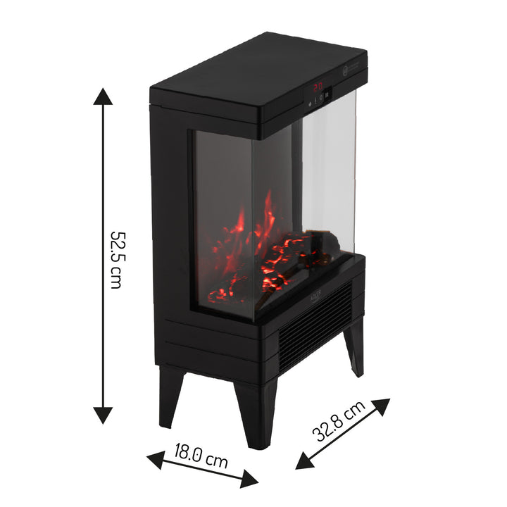 Șemineu electric LED cu telecomandă, 2 puteri de încălzire 1000W/2000W, termostat, Adler AD 7755