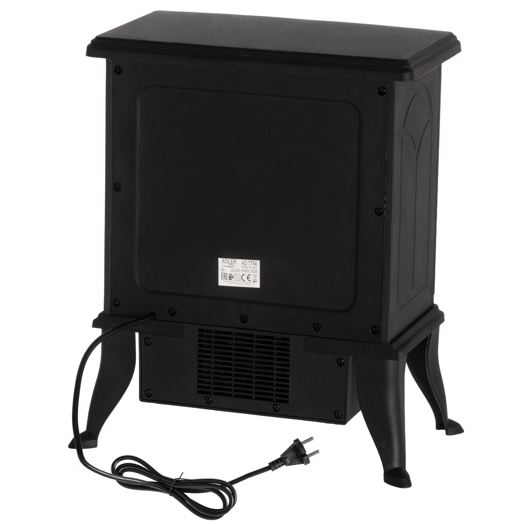 Șemineu electric Adler, 2 niveluri de încălzire, putere max. 1800W, termostat, efect de flacără 3D, AD 7754