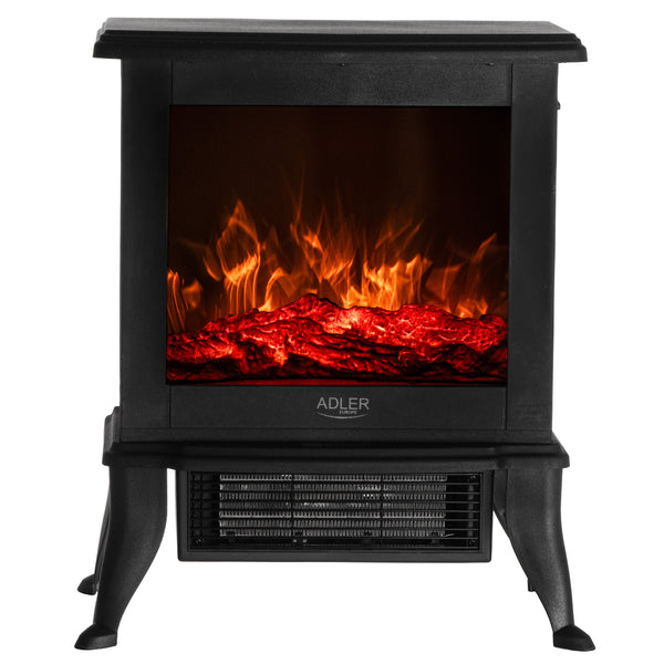 Șemineu electric Adler, 2 niveluri de încălzire, putere max. 1800W, termostat, efect de flacără 3D, AD 7754