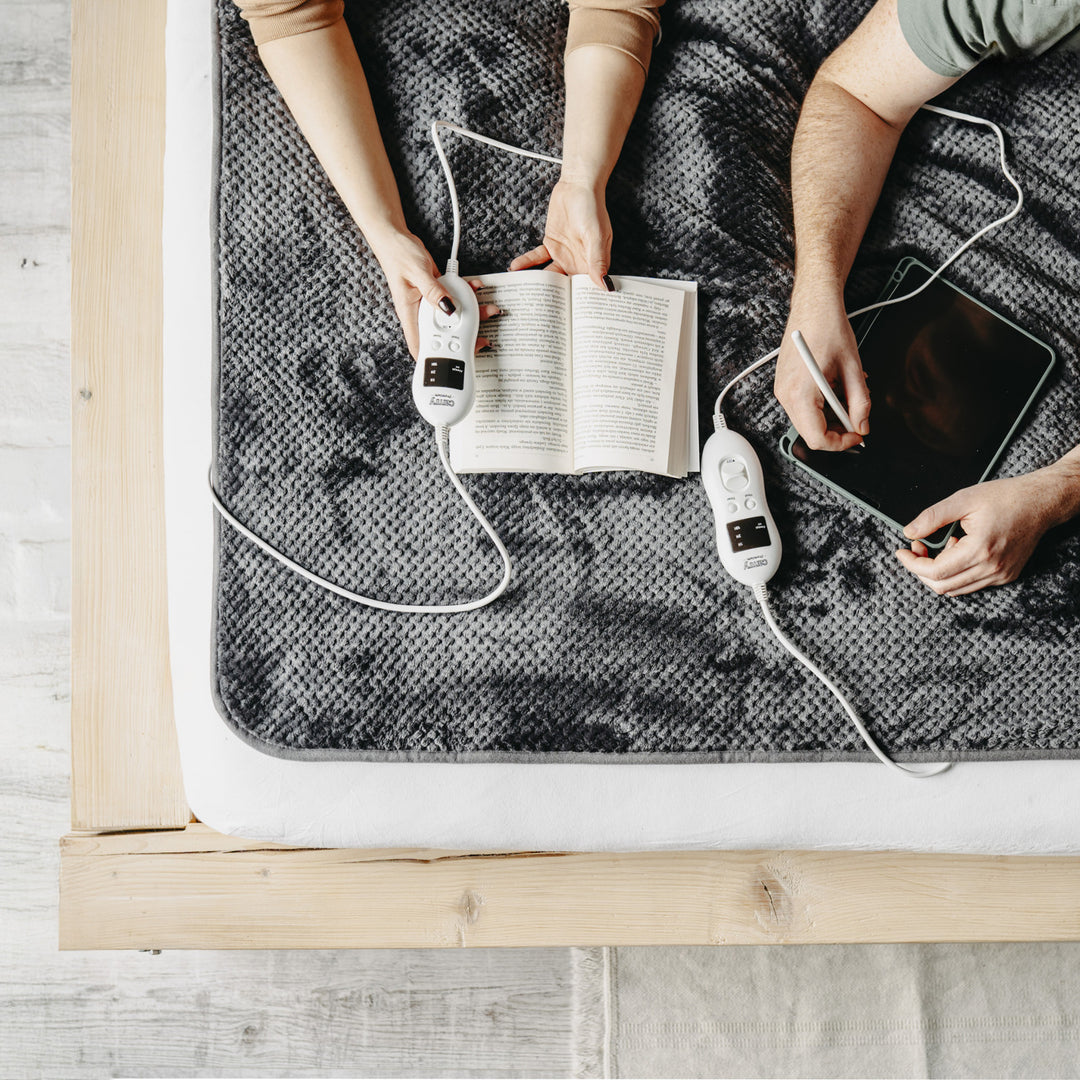 Camry pătură electrică, pentru 2 persoane, dimensiuni 150x160cm, 8 nivele de încălzire, putere 2 x 60W, gri, CR 7417