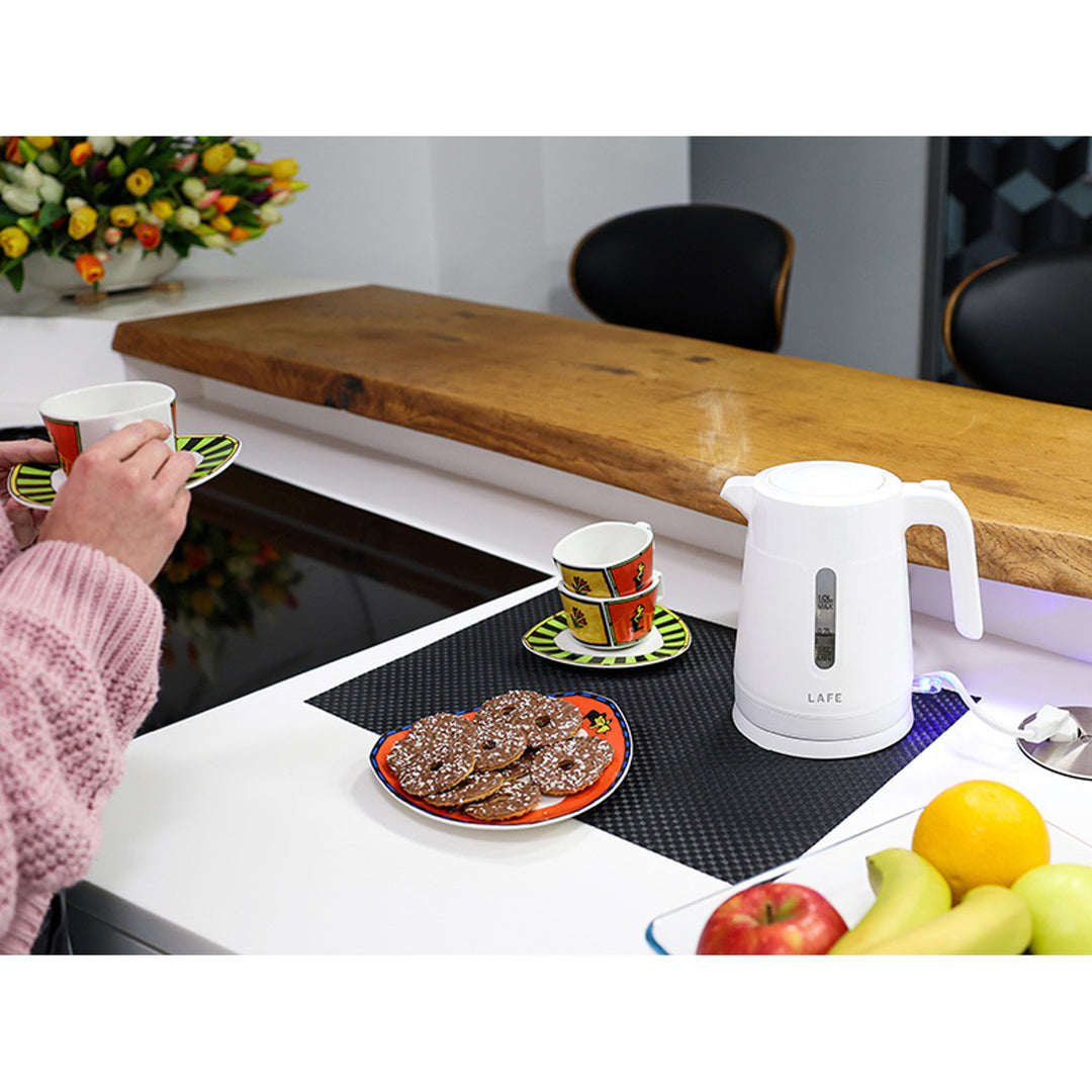 Fierbător electric Lafe, capacitate 1L, putere 1500W, alb, Essential S