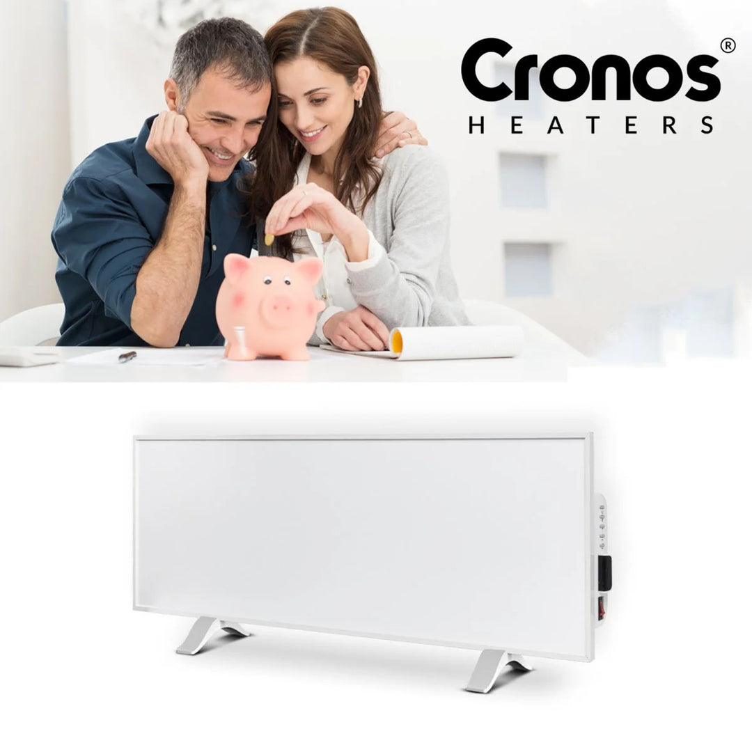 Încălzitor cu infraroșu Cronos, 330W, alb, antialergic, ultra-subțire, suprafață mată, încălzește o suprafață de până la 12m2, Synthelith PRO CRP-330TWP Alb