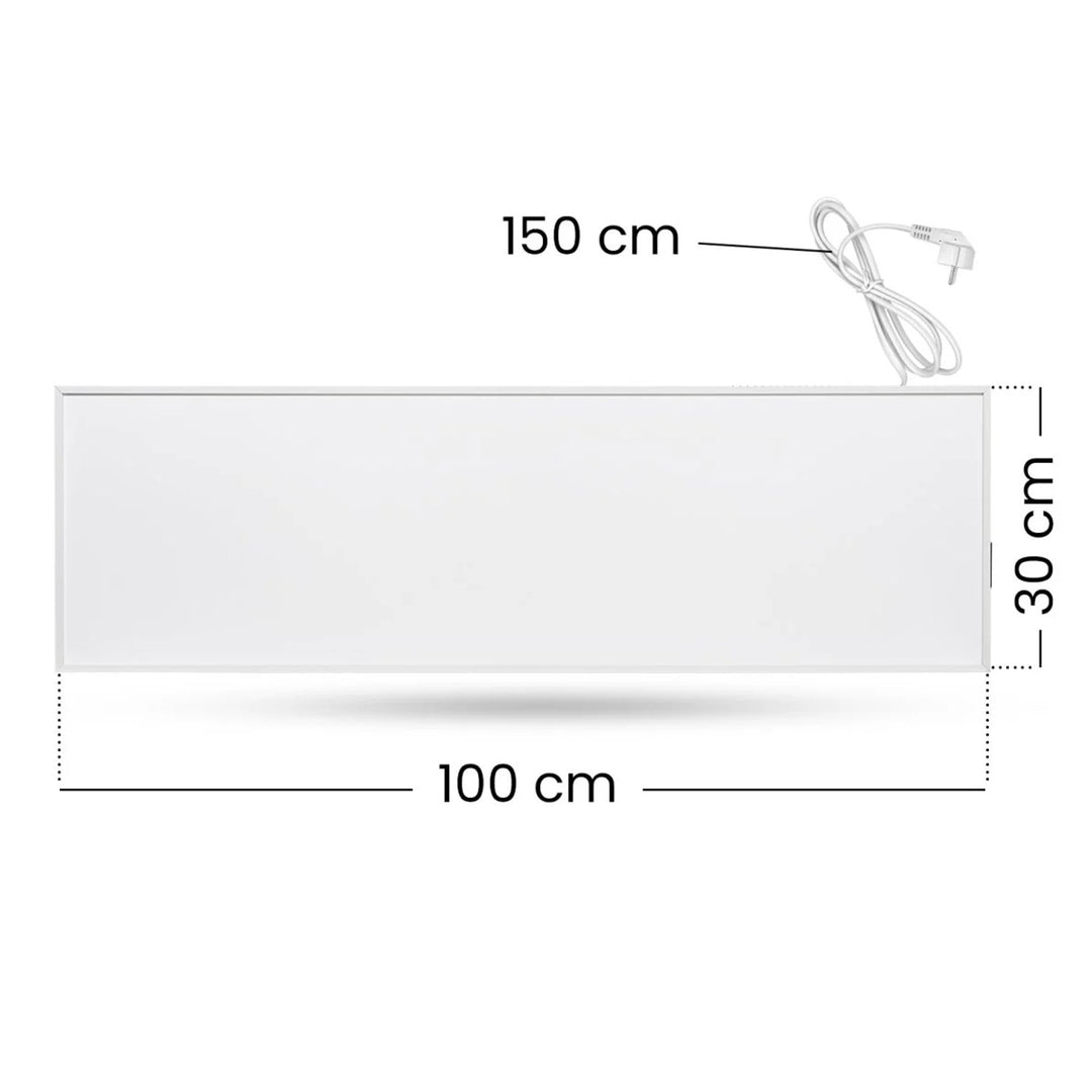 Încălzitor cu infraroșu Cronos, 330W, alb, antialergic, ultra-subțire, suprafață mată, încălzește o suprafață de până la 12m2, Synthelith PRO CRP-330TWP Alb