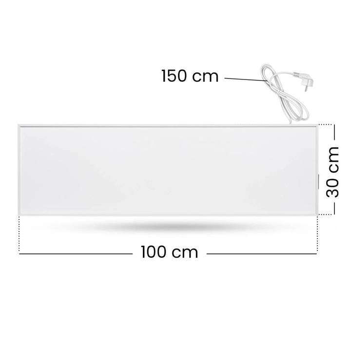Încălzitor cu infraroșu Cronos, 330W, alb, antialergic, ultra-subțire, suprafață mată, încălzește o suprafață de până la 12m2, Synthelith PRO CRP-330TWP Alb