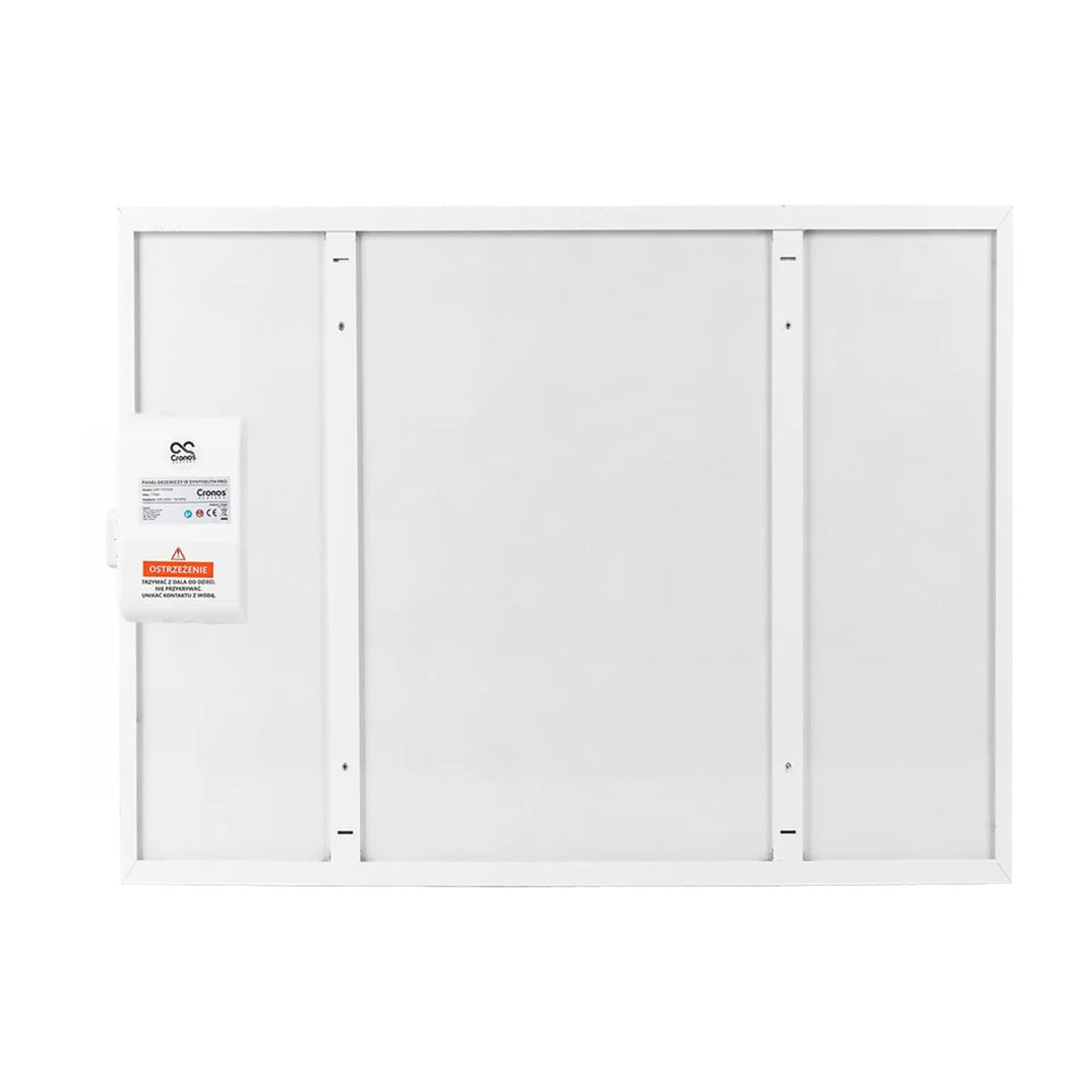 Încălzitor cu infraroșu Cronos, 500W, alb, antialergic, ultra-subțire, suprafață mată, încălzește până la 14m2, Synthelith PRO CRP-500TWP Alb