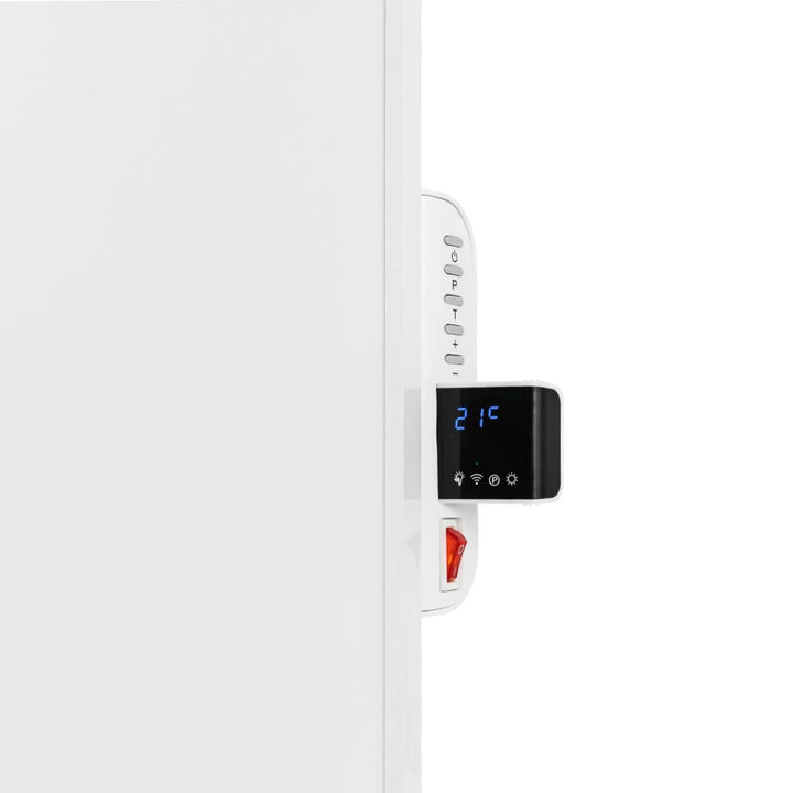Încălzitor cu infraroșu Cronos, 500W, alb, antialergic, ultra-subțire, suprafață mată, încălzește până la 14m2, Synthelith PRO CRP-500TWP Alb
