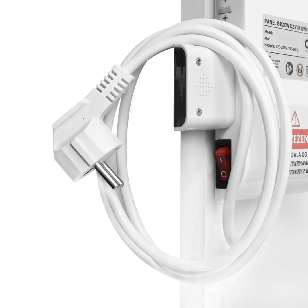 Încălzitor cu infraroșu Cronos, 500W, alb, antialergic, ultra-subțire, suprafață mată, încălzește până la 14m2, Synthelith PRO CRP-500TWP Alb