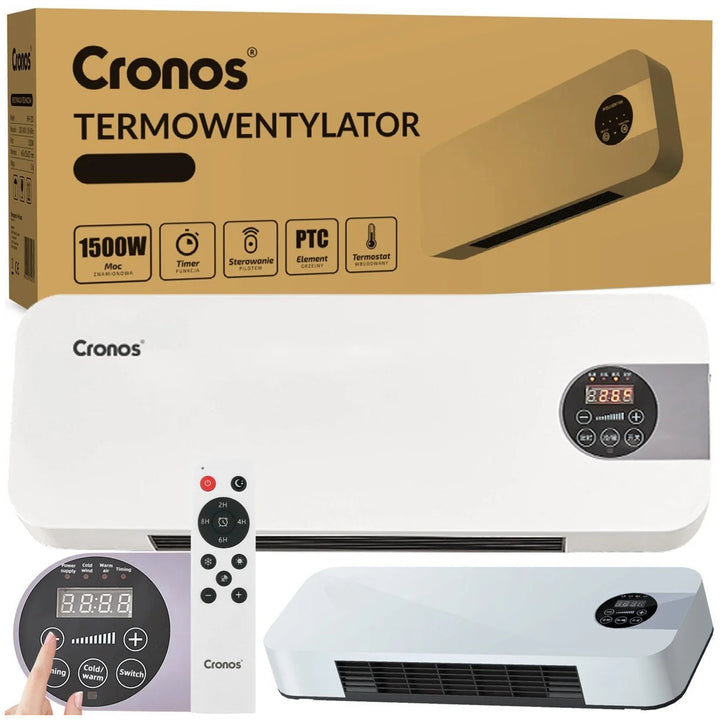 Cortină de aer cu ventilator Cronos, 1500W, consum redus de energie, unghi larg de evacuare, telecomandă, HFH-201