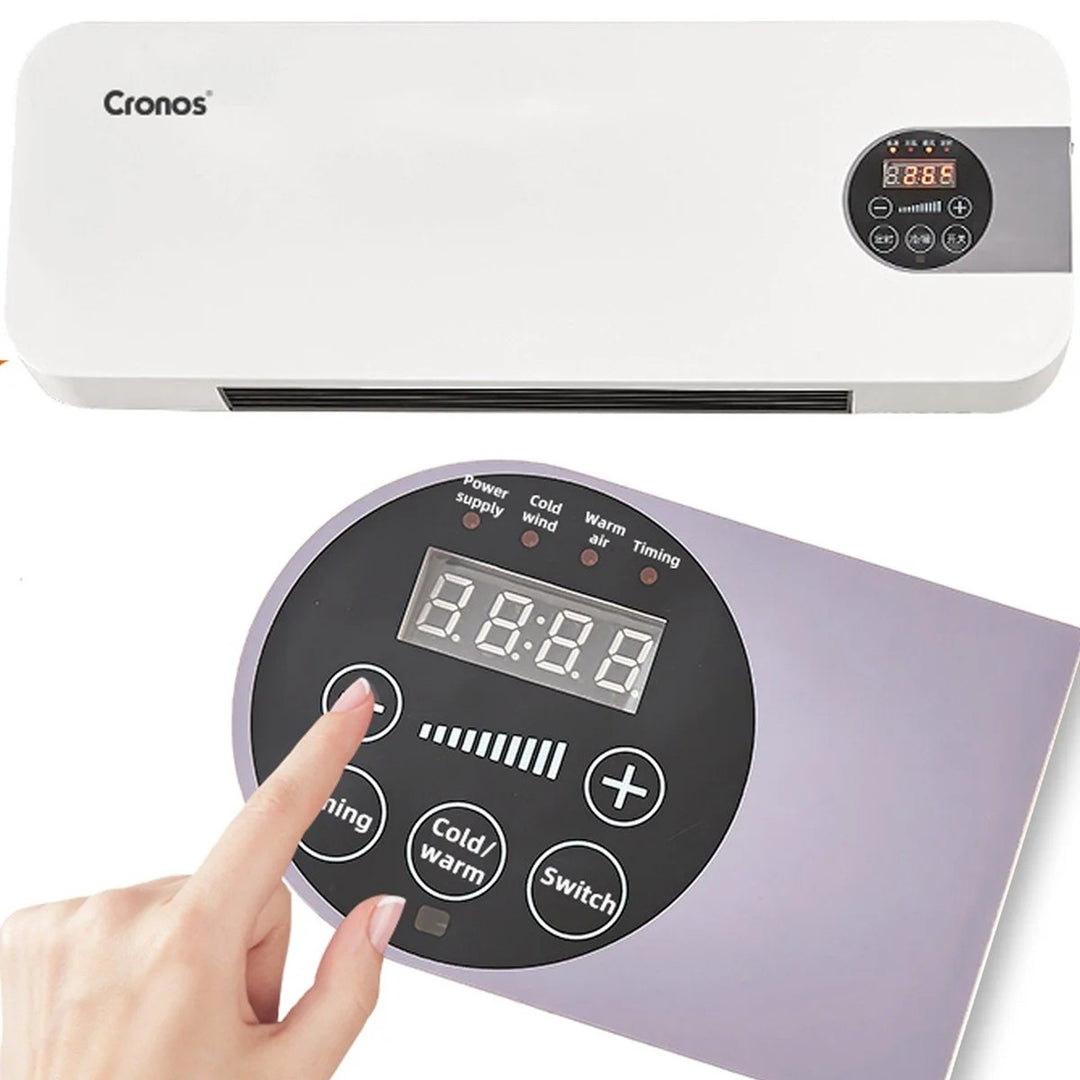 Cortină de aer cu ventilator Cronos, 1500W, consum redus de energie, unghi larg de evacuare, telecomandă, HFH-201