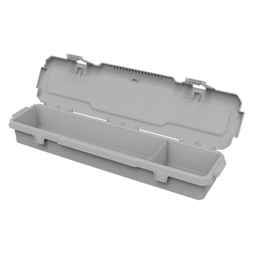 Cutia de scule Keter ROC Pro Gear 2.0, cu o capacitate de încărcare de 54 kg, este prevăzută cu mânere Pro Mount, include un organizator și poate fi agățată pe perete, 256984