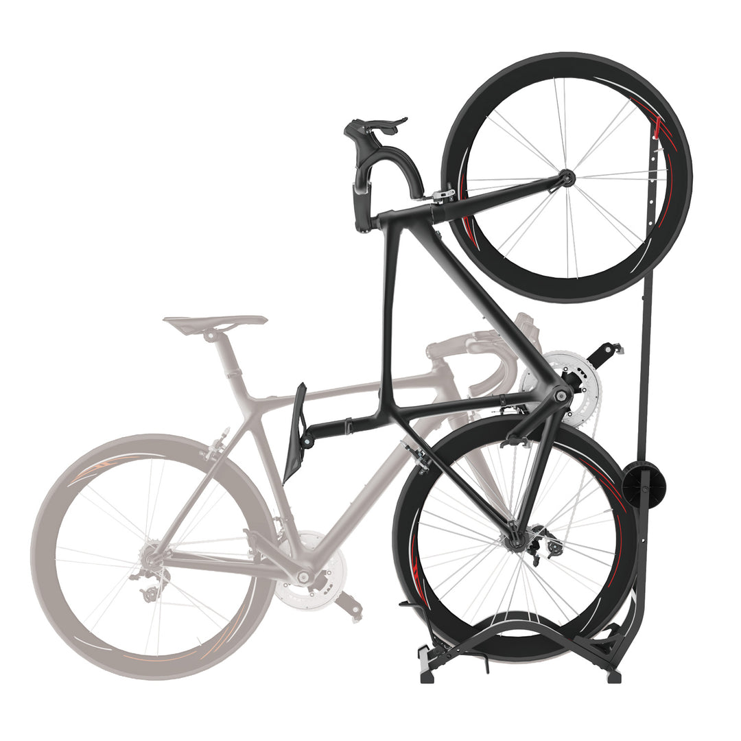 Suport de biciclete de podea Maclean, independent, orizontal/vertical, pentru depozitare, din oțel, sarcină maximă 35 kg, MC-170