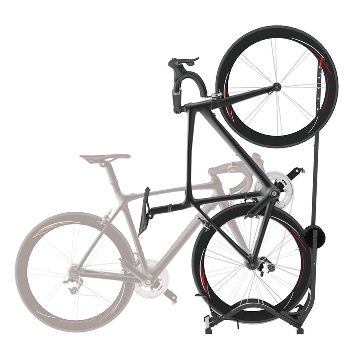 Suport de biciclete de podea Maclean, independent, orizontal/vertical, pentru depozitare, din oțel, sarcină maximă 35 kg, MC-170