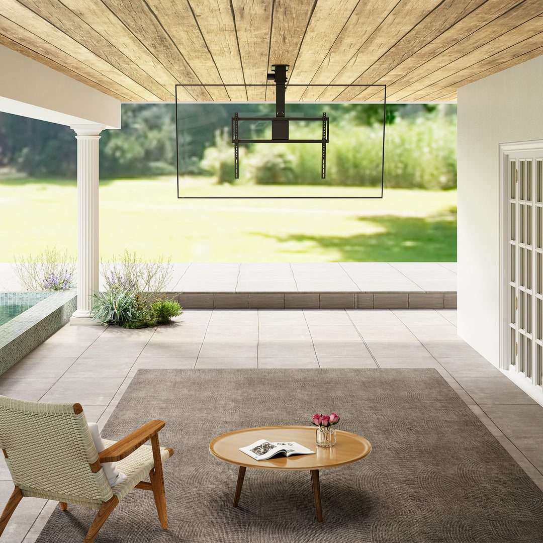 Suport electric pentru televizor Maclean, de tavan, compatibil cu Tuya, VESA max. 800x400, pentru televizoare de 43-86", max. 55 kg, MC-176 T