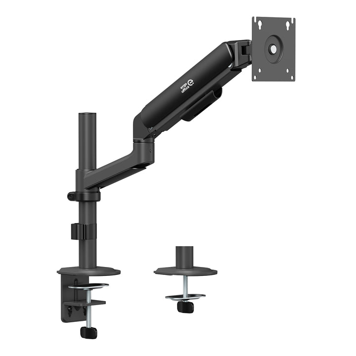 Suport / cârlig pentru monitor Ergo Office, cu arc cu gaz, 17"-32", 1-10 kg, negru mat, VESA max. 100x100, ER-691 B