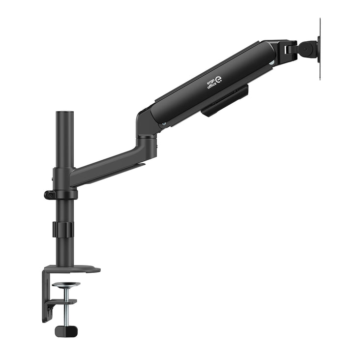 Suport / cârlig pentru monitor Ergo Office, cu arc cu gaz, 17"-32", 1-10 kg, negru mat, VESA max. 100x100, ER-691 B