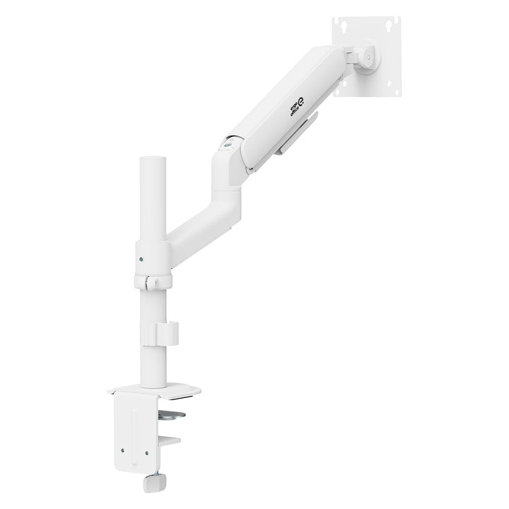 Suport / cârlig pentru monitor Ergo Office, cu arc cu gaz, 17"-32", 1-10 kg, alb mat, VESA max. 100x100, ER-691 W